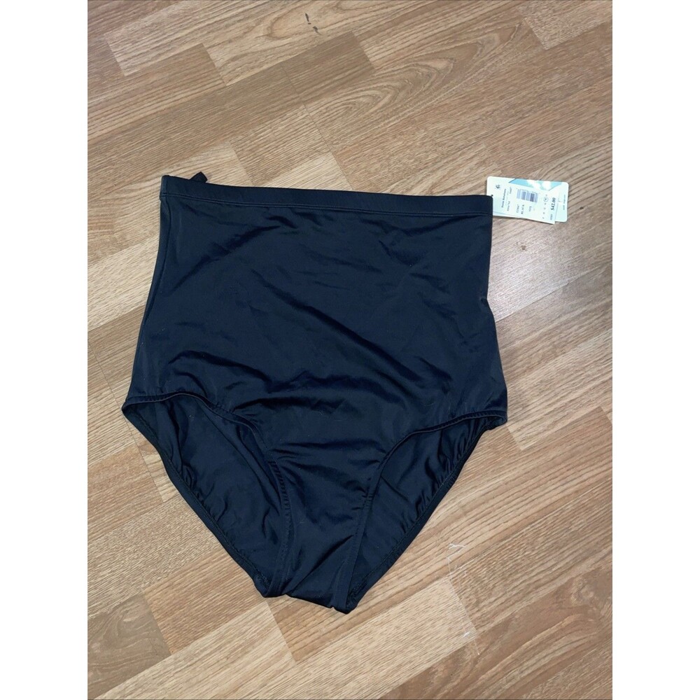 Swim Solutions Women's Black Ultra High-Waist Bottom Swimwear Size 18 NWT $42 - Picture 2 of 3